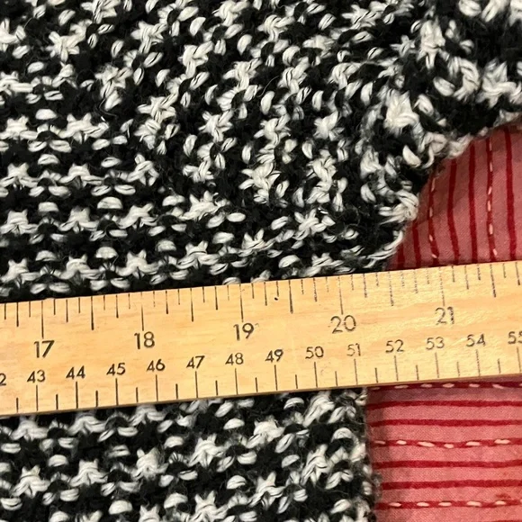 Zara Knits Women's large wool blend Black and White turtleneck Sweater - Picture 8 of 12